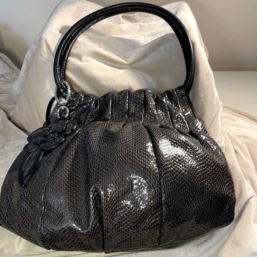 Brighton Nolita Reptile Print Bag